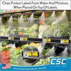 Clip Strip Corp. Price/Data Channel Label Holder Chips, Clear Plastic Tags, 2.25" L x 1.25" H, 7.5 Mil Thick, Gondola Shelf Edge, Reusable, Made for Point of Purchase Shelf Molding (250)