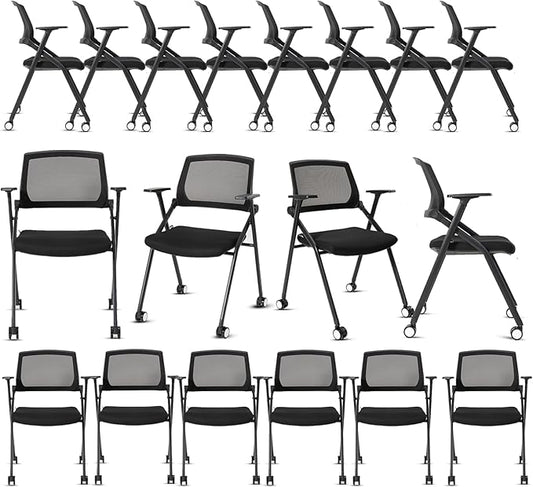 20 Pack Folding Chairs Capacity Portable Nesting Commercial Seat for School Events Office Picnic Kitchen Conference Waiting Training Room