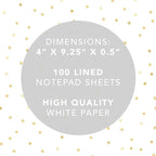 Graphique Magnetic Notepad, Brush Strokes – 100 Sheets, 4” x 9.25” x .5” – Front Says, “Lists”, Sticks to Any Magnetic Surface, Perfect for Shopping and Grocery Lists, Makes a Great Gift