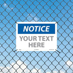 Custom OSHA Style Notice Sign 10" x 14" Plastic Sign, Customizable "Your Text Here", by AccuformNMC Made in USA