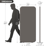 DECOLAB Standing Room Divider Panel, Portable Room Separation Partition for Home, Studio, Classroom, Resraurant, Scratch Resistance, 29"x65", Rock