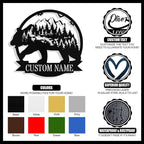 Custom Bear Metal Sign, Custom Bear Metal Wall Art Decor, Personalized Last Name Signs for Home, Rustic Farmhouse Black Wall Decor for Cabin, Bedroom, Living Room, Porch