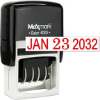 MaxMark Dater 4000 Self Inking Date Stamp - Red