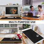Bloss Black Desk Mat, Leather Desk Pad, Desk Matt for Desktop, Waterproof Desk Pad Mat, Computer Mat for Office Work/Home/Decor/Desk Protector/Cover(31.5 x 15.7 Inches)