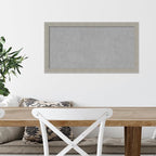 Amanti Art Grey Framed Magnetic Board 14x26 Small Vision Board for use with Magnets, 100% Metal Sheet to Display Items as Office Decor or for Home Organization in mudroom, Kitchen or Kids Room