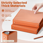 SUNEE 3 Ring Binder 1 Inch 1 Pack, Clear View Binder Three Ring PVC-Free (Fit 8.5x11 Inches) for School or Office Supplies, Orange