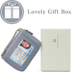 GOIACII Small Genuine Leather Wallet for Women, RFID Blocking Credit Card Holder Wallet