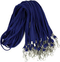 Ollain Badge Lanyards Flat Lanyard Swivel Hooks Neck Bulk lanyards with Clip 50 Pack
