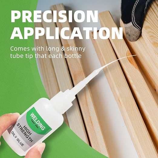 150ML Wood & Parquet Adhesive, Welding High-Strength Oily Glue, Universal Super Glue Gel, Instant Bonding, Strong Adhesion, Repairs Last Long Time for Metal, Wood, Ceramics,Leather, Glass (3Pcs)