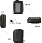 GOIACII Small Genuine Leather Wallet for Women, RFID Blocking Credit Card Holder Wallet