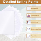 Silunkia 28 Sheets White Shimmer Cardstock 8.5 x 11 Printer Paper, 92lb Heavyweight Paper Card Stock for DIY Card Making, Greeting Cards, Wedding Invitations, Menus, School Crafts