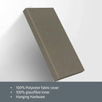 UMIACOUSTICS 4 PCS Acoustic Panels with Hanging Hardware, 2” Thick Fiberglass Sound Proof Panels for Studios, Office, Home Theater Ceiling or Wall- Light Tan