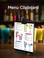 Kivsty 2 PCS Desktop Black Dry Erase Board with Stand - 12” x 8” Small Acrylic Black Board with Marker and Magnetic Clip, Reusable Desk Notepad, to-Do List, Menu Board Signs for Bar, Office, Home