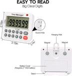AIMILAR Digital Kitchen Timer - Magnetic Count Up Down Direct Entry Cooking Timer with Loud Alarm, Auto Shut-Off & Memory Function, 99 Hrs 99 Mins 99 Secs, 10 Key for Cooking, Exercise, Games
