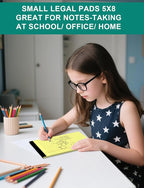 Legal Pads 5x8 Inch 12 Pack Yellow Note Pads 5x8 College Ruled Notepad,Small Notepads 5x8 Inch Small Yellow Legal Pads Notes Paper Tear off Notepad 5 x 8 In 30 Sheets per Writing Pad for School Office