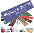 Engraved Name Plates for Door Sign Personalized Purple Plastic Plaque with White Letters - Made in USA 2x12 B13