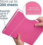 Blue Summit Supplies 25 Pink Hanging File Folders Letter Size, Reinforced Hanging File Folders Pink, Designed for Home and Office Color Coded Organization