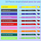 Greengines 30 Pieces Inspirational Pens, Motivational Ballpoint Pen with Stylus Tip Funny Ink Pens Bulk Inspirational Gifts for Women Coworkers Office Supplies Black Ink
