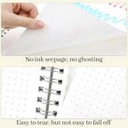 BESARME 80 Sheets A4 Dot Grid Spiral Notebook, 2PCS Dotted Notebook 8.5" × 11" College Ruled Grid Notebooks for School Office