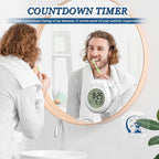 USAOSHOP Bathroom Clock Waterproof Shower Timer, Digital Wall Clock with Countdown, Temperature Display, Calendar, Suction Cup Hanging Hole, for Kids and Adults, White