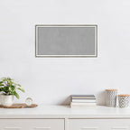 Amanti Art Silver Framed Magnetic Board 13x25 Small Vision Board for use with Magnets, 100% Metal Sheet to Display Items as Office Decor or for Home Organization in mudroom, Kitchen or Kids Room