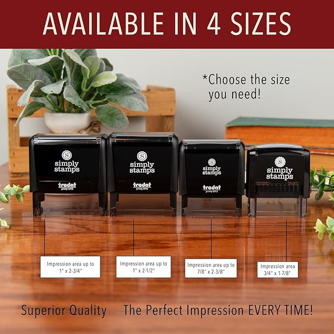 Self Inking Modern Address Stamps | Custom Return Address Stamper (Bold Branch, Xtra Wide)