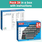 24 Pack Calculator Bulk, 12 Digits Calculators Desktop with Large LCD Display and Sensitive Butto, Solar and Battery Dual Power, Desk Calculator for School, Office, Home