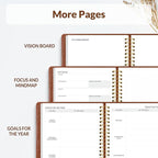 SUNEE 2026 Planner 8.5" x 11" – Dated Productivity Planner for Time Management - Daily,Weekly & Monthly Planner to Achieve Goals - Planner 2026 dated from January 2026 – December 2026,Brown