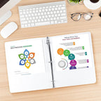 CIXILDTS 2-inch Round Ring Binder, Durable 2" 3 Ring Binder Fit Letter Size Paper, White, 24-Pack