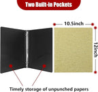 Vienrose 3 Ring Binder 1 Inch Round Rings with Linen Fabric Cover, Fits 8.5 x 11 Inch Paper, Durable Organizer for School, Office, Home, Recipes, DarkGreen
