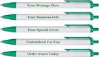 RevMark Personalized Ballpoint Pen, Custom Printed Name, Business or Event Information, Timeless Advertising, USA Made Pens, Promotional Marketing, Smooth Black Ink, Bulk Pack (Green,500 Ct.)