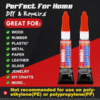 WOUSEDO 36 X 3g Super Glue Liquid, Clear Strong Adhesive,Fast Drying Cyanoacrylate Glue for Wood, Rubber, Leather, Hard Plastic, Metal, DIY Crafts and More