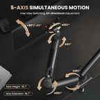 SIAGO Dual Monitor Stand, 15 to 32 Inch Monitor Arm, Adjustable Monitors Mount with C-Clamp and Grommet Installation, Made of Iron and Al, VESA Monitor Stand for Desk - Fits 4.4 to 19.8lbs Monitors