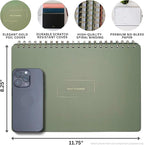 Merely Home | Durable & Sleek | Undated Daily and Weekly Planner | 8.25" x 11.75" | To Do List Notebook for Work | Simple Design | Multiple Layouts | Planner and Notebook in One (Rust, Daily Planner - Landscape)