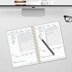 Fitness Journal for Women & Men,A5 Workout Journal/Planner Daily Exercise Log Book to Weight Loss, Gym, Muscle Gain, Bodybuilding Progress, 5.8"x8.3", Green
