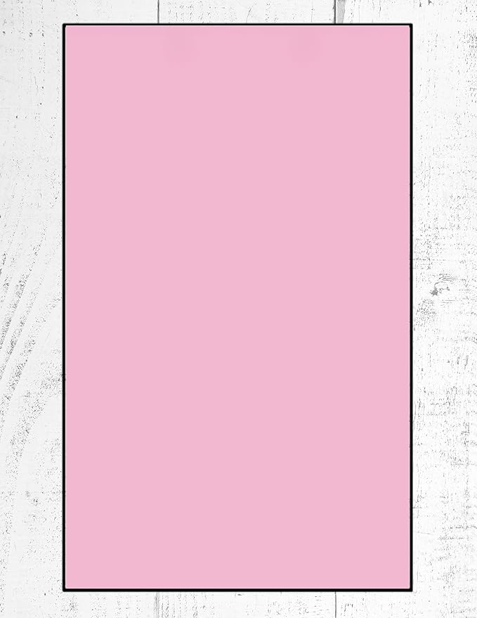 Colored Copy Writing and Printing Paper, 20 Pound, 75 GSM, 8.5"x14"/ Legal Size, 500 Sheets Per Ream. (500, Pink)