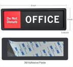 Office Sign – Do Not Disturb/Knock Welcome Slide Switch Sign, Premium Durable Acrylic Material, Super Strong Self-Adhesive, Quick Installation, Suitable For Your Home And Business (9×3 Inches, Black)
