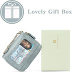 GOIACII Small Genuine Leather Wallet for Women, RFID Blocking Credit Card Holder Wallet