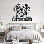 Dyoart Custom Dog Metal Signs - Personalized Metal Dog Decor, Rustic Farmhouse Dog Signs for Home Decor, Dog Metal Wall Art, Family Name Sign, Gifts for Mom Dad Dog Lovers, Dog Room Decor