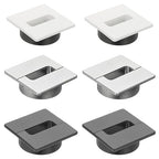 PATIKIL 2.8inch Desk Grommet, 6Pcs Cable Grommet Wire Management Cable Hole Cover Cord Organizer for Office Home Table Countertop, White Silver Grey