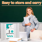 Henoyso 8 Pcs 14 x 22 Inch White Trifold Poster Board Large Tri Fold Presentation White Display Board Foldable Paperboard for Science Fair School Business Project Exhibition