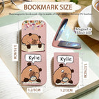 Magnetic Bookmark Clip Personalized for Readers, Custom Name Magnetic Page Marker for Books,4 Pack Gifts for Book Lover, Teachers, Student, Women and Firends