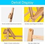 MEEDEN Tabletop Easel for Painting H-Frame, Adjustable Painting & Display Table Top Easel Stand, Hold Canvas up to 16", Sturdy Beech Wood Table Art Easel for Adults, Kids, Beginners