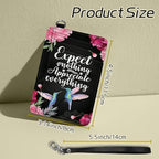 BWEGRHE Small Travel Wallets, Humingbird Flower Slim Minimalist Front Pocket Wallet with Wristlet, RFID Blocking PU Leather Credit Card Holder with ID Window Change Purse for Men Women