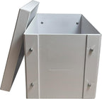1 CheckOutStore White Stamp & Die Craft Storage Pocket Box (10.5 x 7.5 x 7.5)