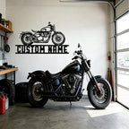 Custom Motorcycle Metal Sign Personalized Biker Name Sign Motorcycle Wall Art Motorbike Signs Garage/Man Cave Decor Gift for Bikers Men Husband