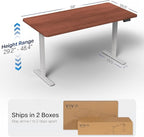 VIVO Electric 60 x 30 in Standing Desk, Memory Height Adjustment, 1B Series, Holds 220 lbs,Dark Walnut Top Gray Frame, DESK-KIT-1G6D-30