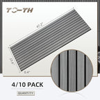 TO-TH Wood-Look Acoustic Wall Panels, 10 Pack 47.2” x 23.6” Sound Panels, Decorative Wood Panels for Wall Sound Dampening Panels for Home, Office, Basement, Gray Oak with Mitered Edges