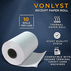 Vonlyst Receipt Paper Roll for Square Terminal Credit Card Machine (10 rolls)