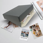 Lineco Museum Archival Storage Box, 11.75x15.25x3 in. Drop Front Design. Acid-Free with Metal Edge. Organize Photos, Pictures, Prints, Documents, Crafts, DIY. Gray, 2 Pack